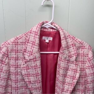 Apt 9 Women's Pink Tweed Jacket Size 14